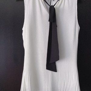 NEW DKNY Women Chiffon Top with Bow Tie